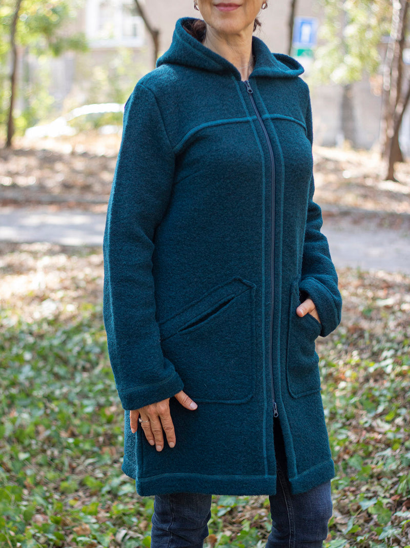 Вълнено Палтенце -3770 петрол