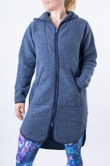 Вълнено Палтенце/Худи -6988 синьо