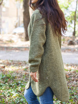 Вълнено Палтенце/Худи -6988 зелено