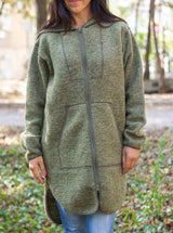 Вълнено Палтенце/Худи -6988 зелено