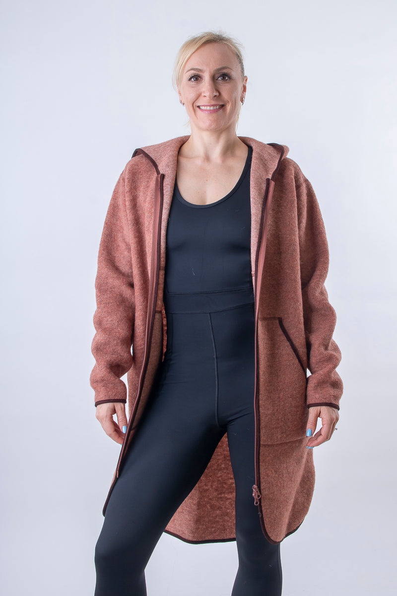 Вълнено Палтенце/Худи -6988 беж