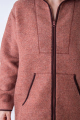 Вълнено Палтенце/Худи -6988 беж