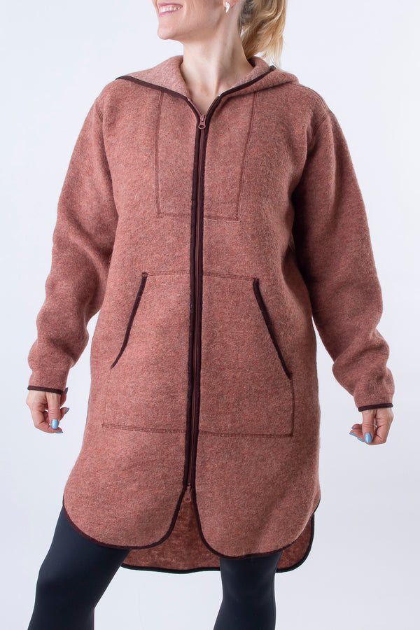 Вълнено Палтенце/Худи -6988 беж