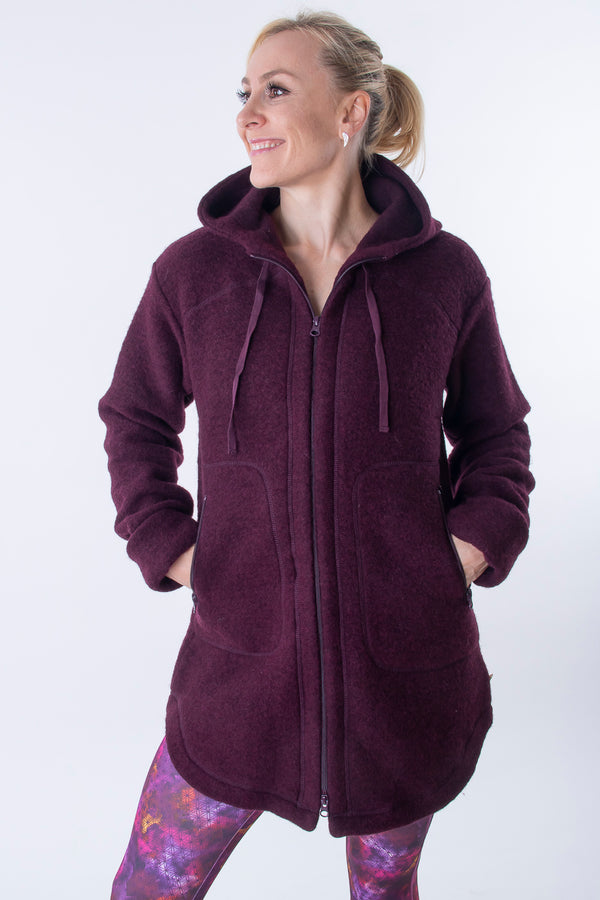 Спортно Вълнено Палтенце - 7877 plum