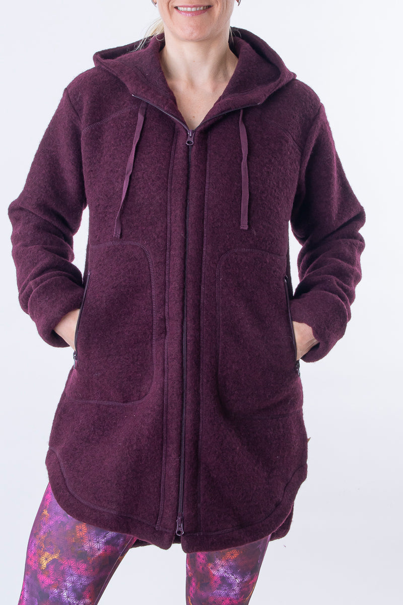 Спортно Вълнено Палтенце - 7877 plum