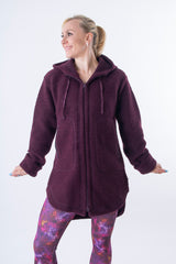 Спортно Вълнено Палтенце - 7877 plum