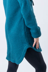 Спортно Вълнено Палтенце - 7877 петрол