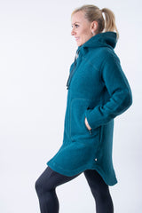 Спортно Вълнено Палтенце - 7877 петрол