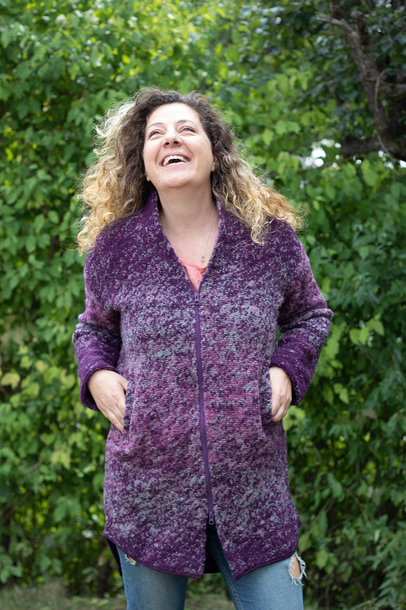 Вълнена жилетка - 8866 лила