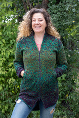 Вълнена жилетка - 8866 зелено