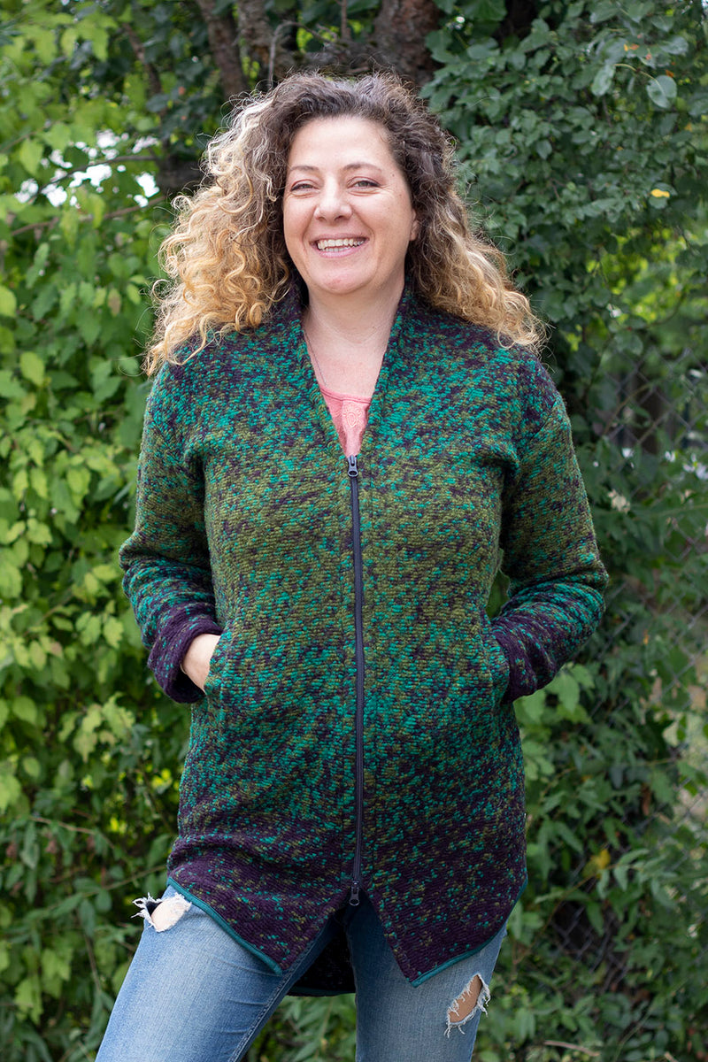 Вълнена жилетка - 8866 зелено