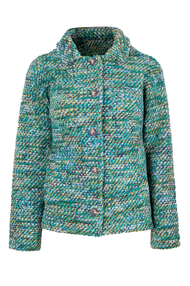 Вълнено палтенце тип сако - 8868 зелено