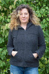 Вълнено Палтенце/Худи -8869 антрацит