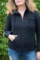 Вълнено Палтенце/Худи -8869 антрацит