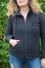 Вълнено Палтенце/Худи -8869 антрацит