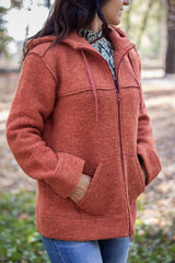 Вълнено Палтенце/Худи -8869 оранж