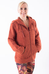 Вълнено Палтенце/Худи -8869 оранж