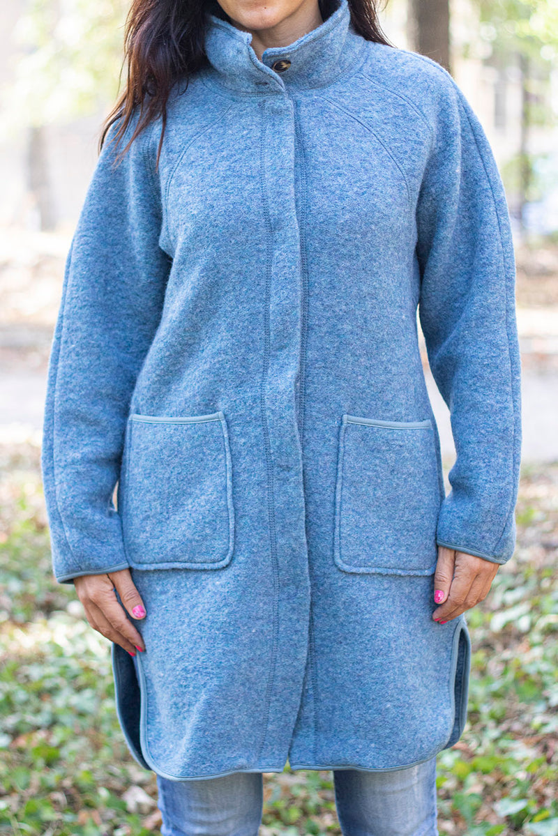 Вълнено Палтенце -8873 небесно