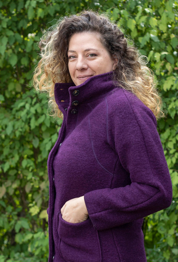 Вълнено Палтенце -8873 лила