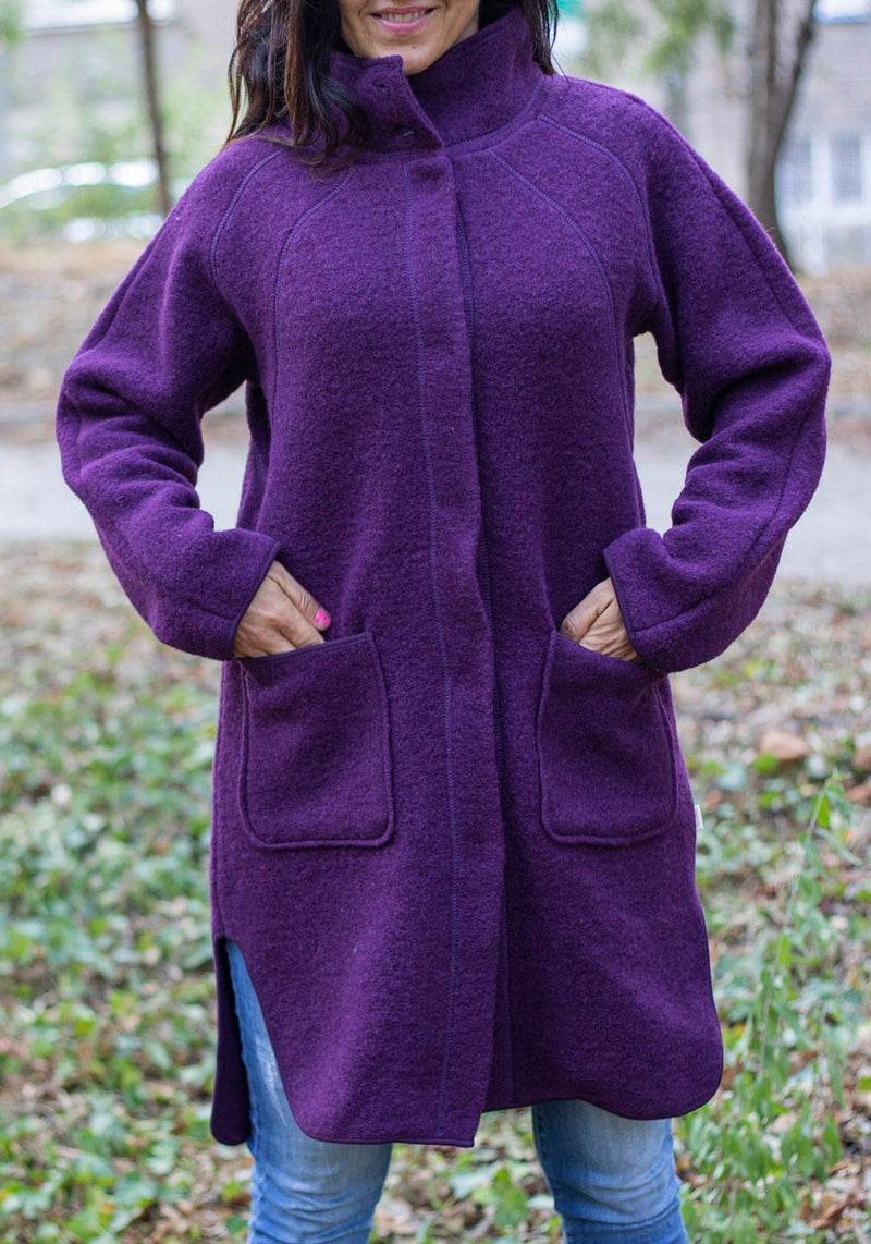 Вълнено Палтенце -8873 лила