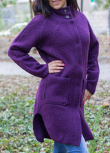 Вълнено Палтенце -8873 лила