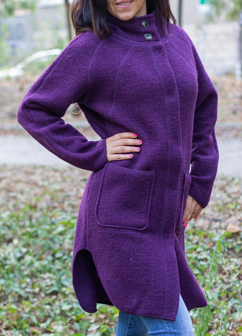 Вълнено Палтенце -8873 лила