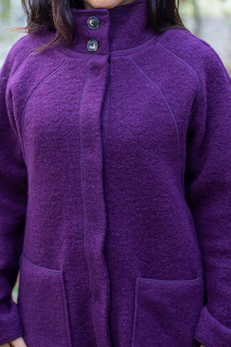 Вълнено Палтенце -8873 лила