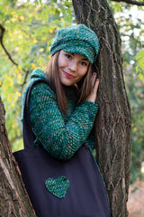 Вълнена шапка DESS - Зелено букле