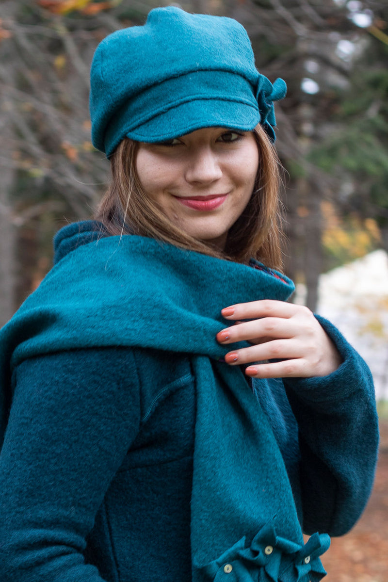 Вълнена шапка DESS - петрол