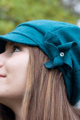 Вълнена шапка DESS - петрол