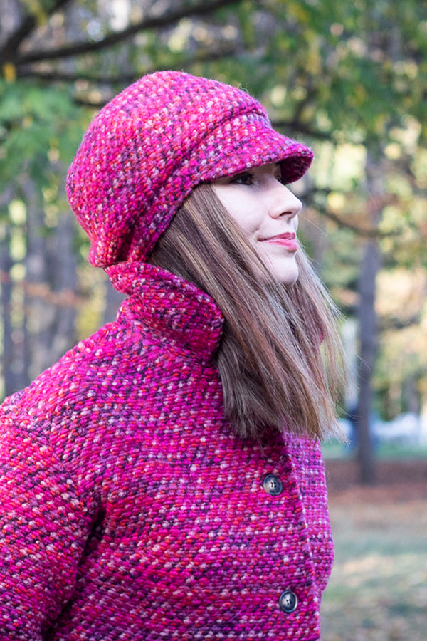 Вълнена шапка DESS - Розово букле