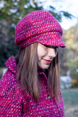 Вълнена шапка DESS - Розово букле