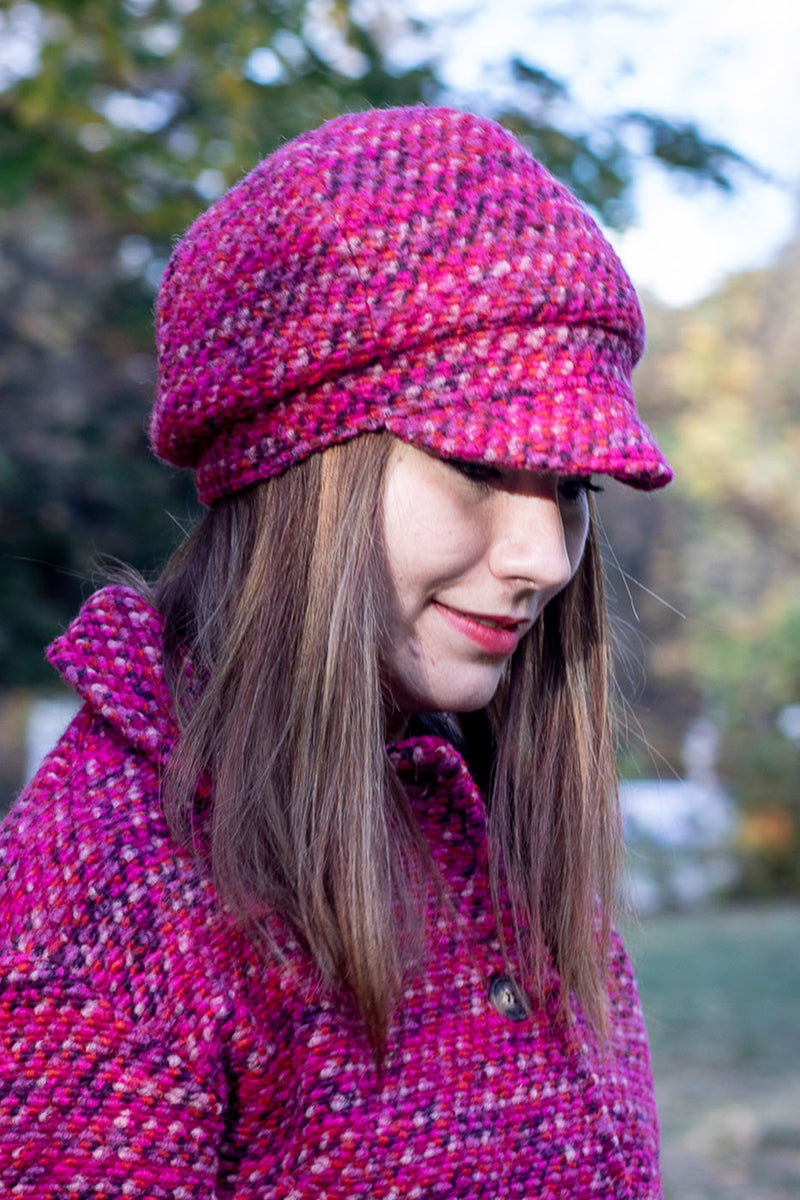 Вълнена шапка DESS - Розово букле