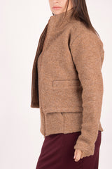 Комплект Късо яке + Елек - Нежен Беж