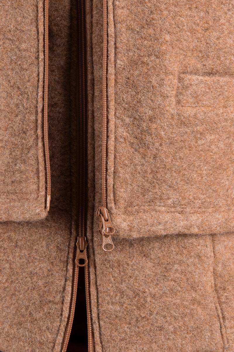 Комплект Късо яке + Елек - Нежен Беж