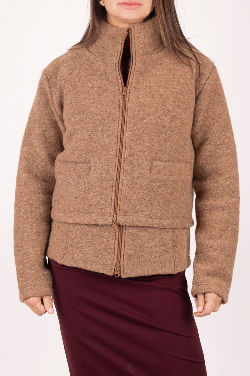 Комплект Късо яке + Елек - Нежен Беж