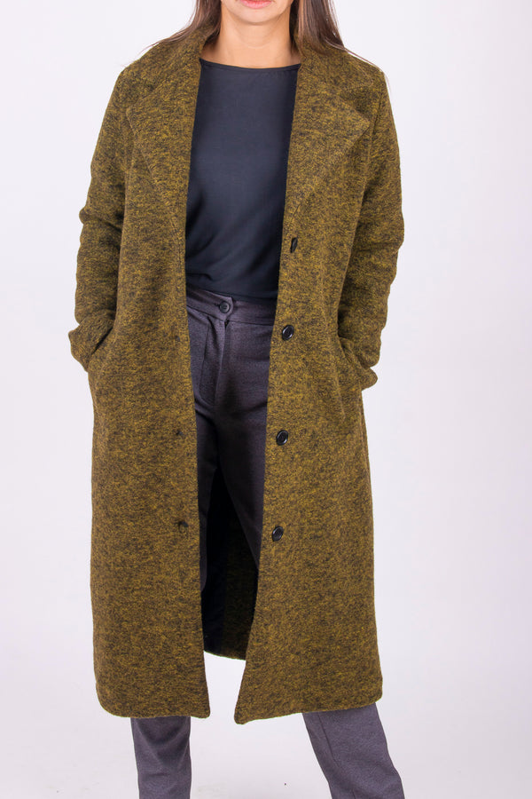 ВЪЛНЕНО ПАЛТО Нона - Зелено