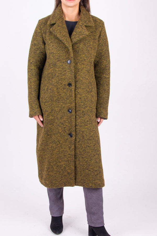 ВЪЛНЕНО ПАЛТО Нона - Зелено