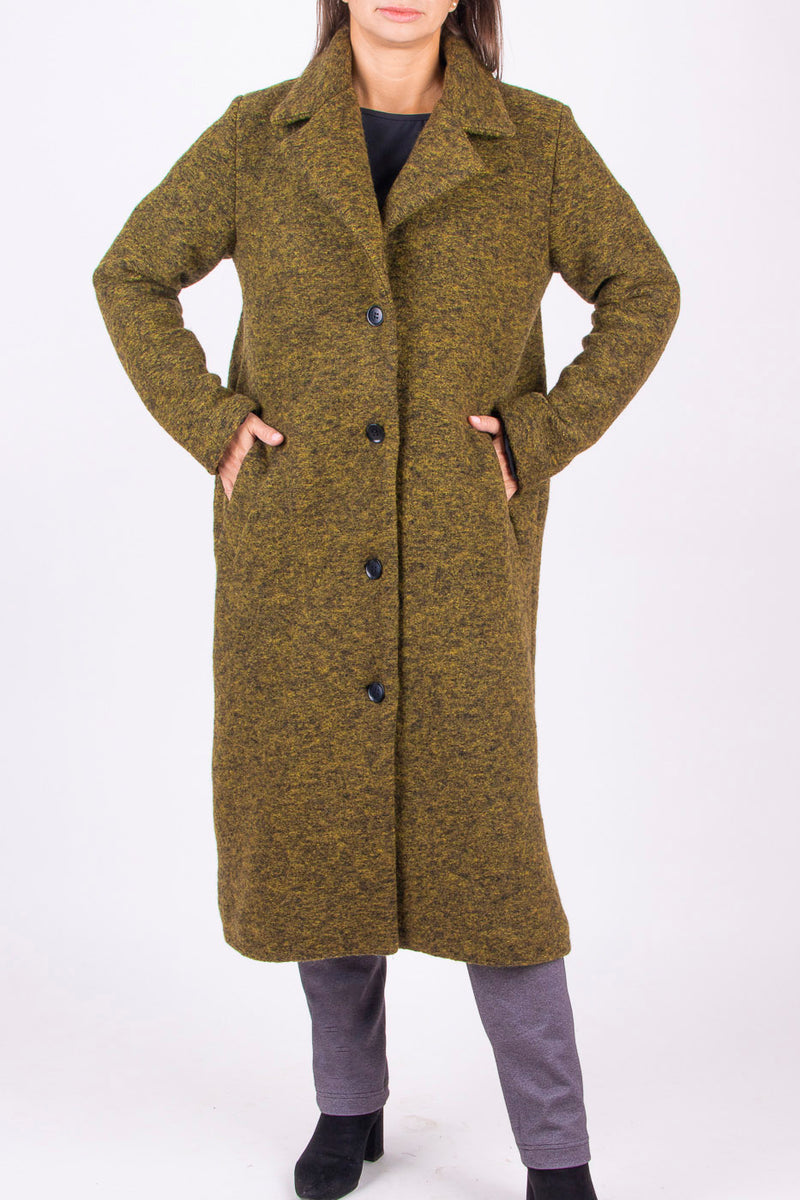 ВЪЛНЕНО ПАЛТО Нона - Зелено