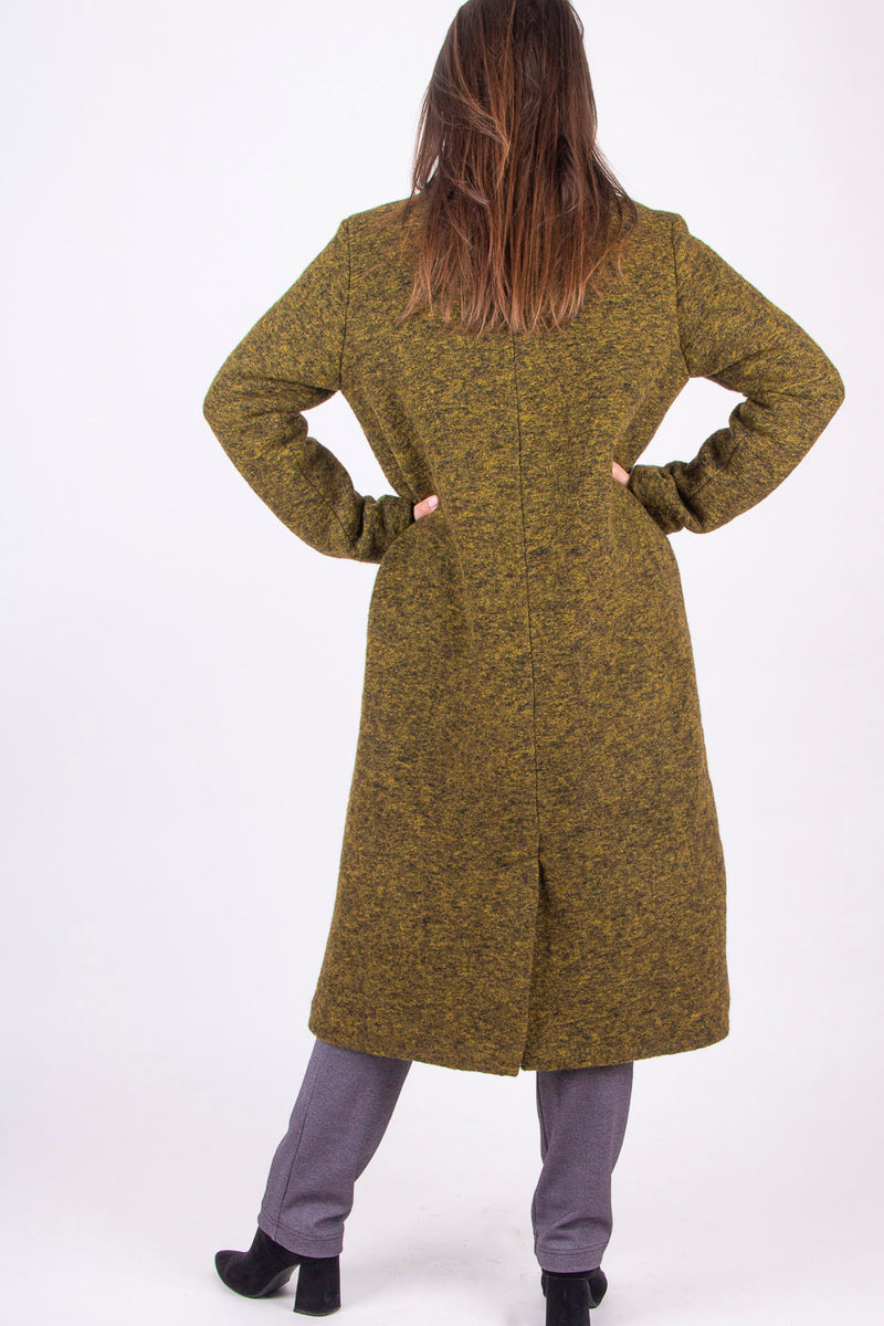 ВЪЛНЕНО ПАЛТО Нона - Зелено