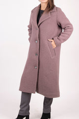 ВЪЛНЕНО ПАЛТО Нона - Лавандулов мъх